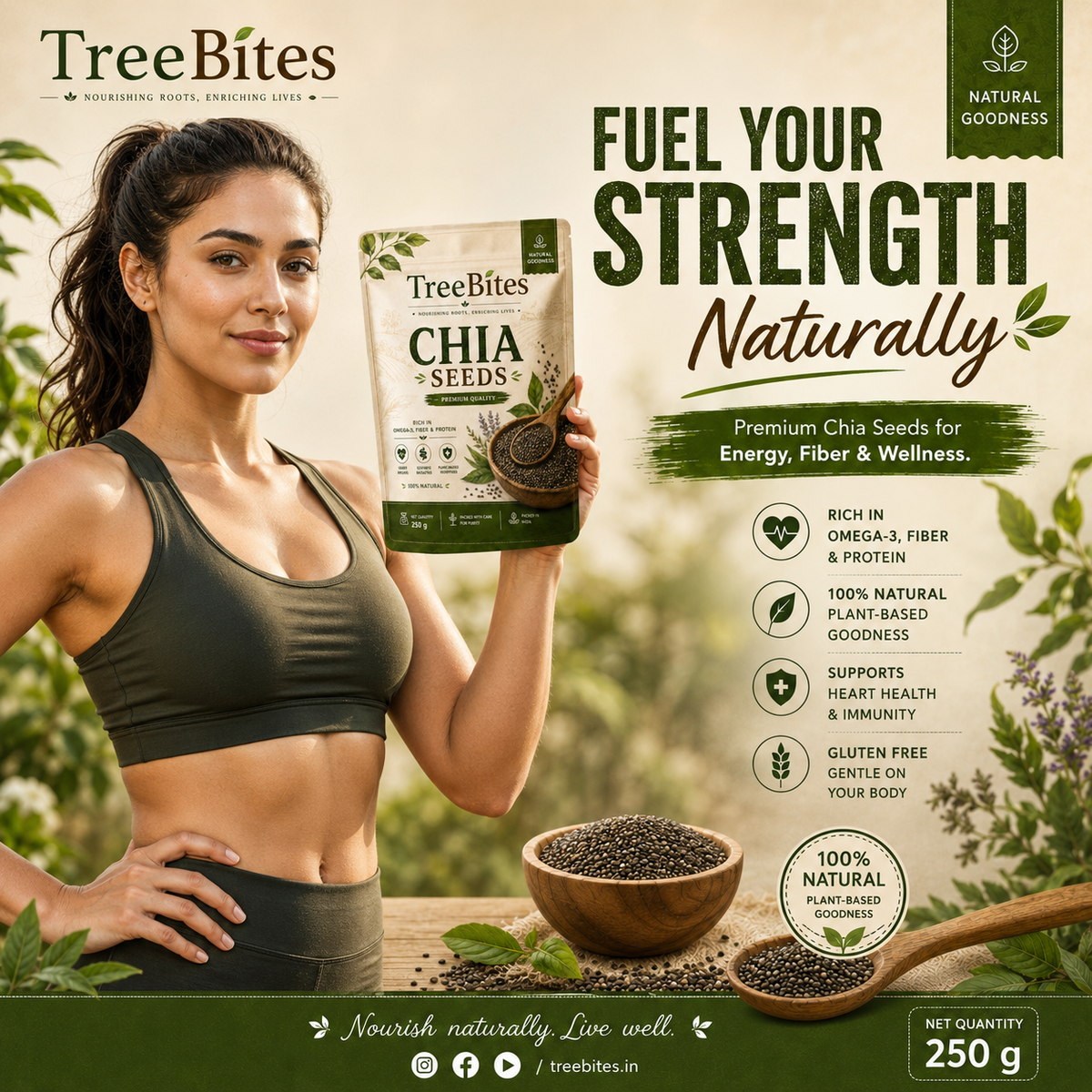 TreeBites Premium Chia Seeds – Natural & Nutritious