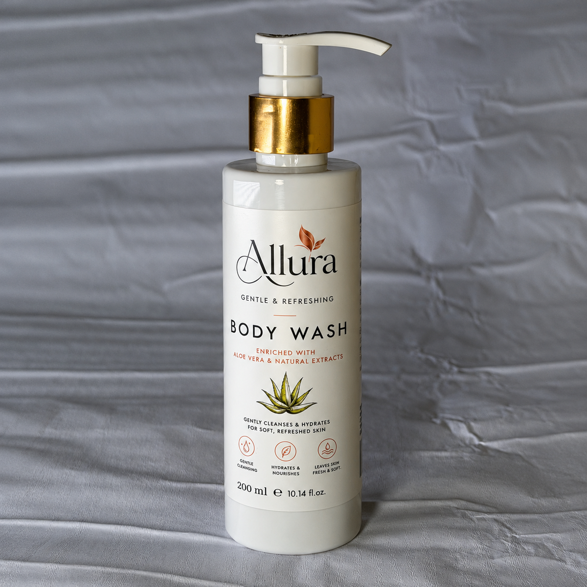 Allura Body Wash with Aloe Vera & Natural Extracts – Gentle Cleansing & Hydration | 200 ml