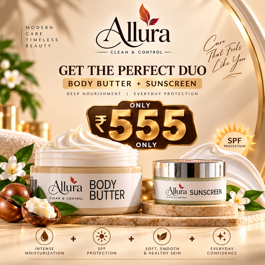 Allura Body Butter & Sunscreen Duo – Deep Nourishment & Everyday Sun Protection