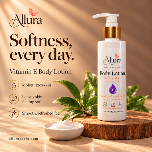 Allura Vitamin E Body Lotion – Deep Hydration & Soft Smooth Skin | 200 ml