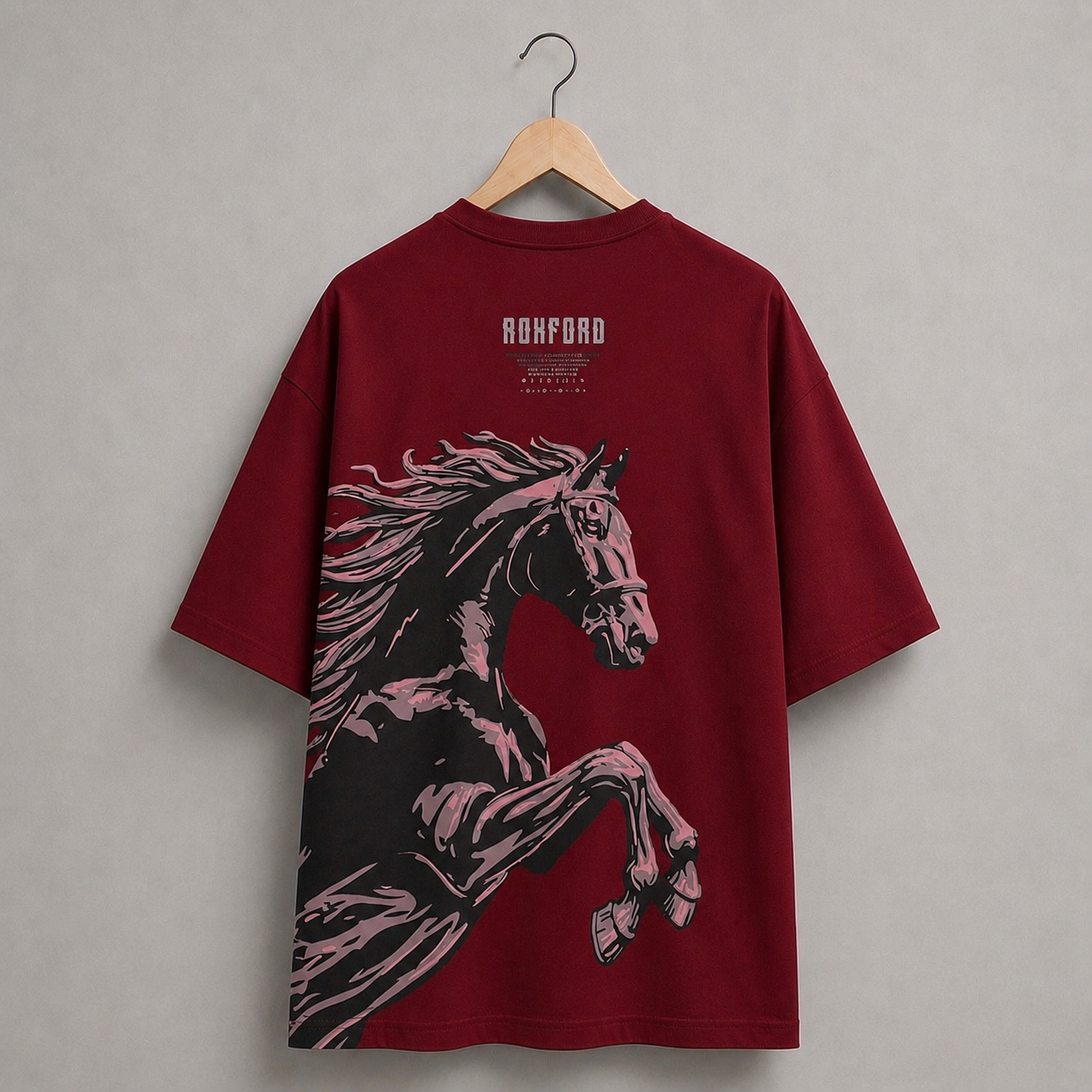 FASHINO WORLD Men's Brown Oversized Graphic Printed T-Shirt | Premium Cotton Blend | Half Sleeve | Round Neck