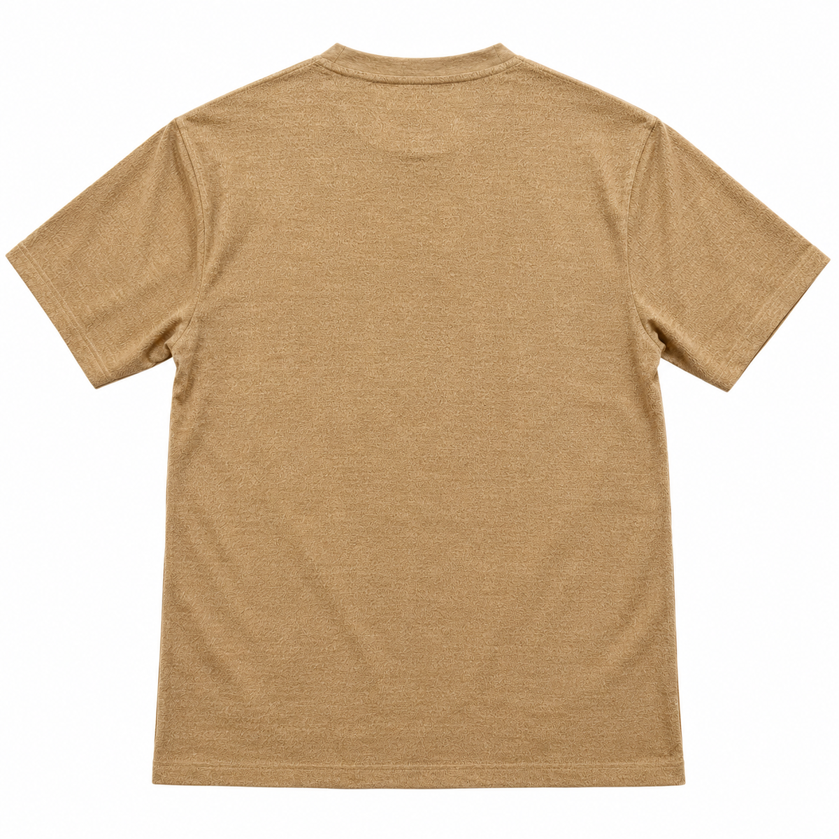 Fashino World Men's Beige Oversized Graphic Printed T-Shirt – Minimal Text Design