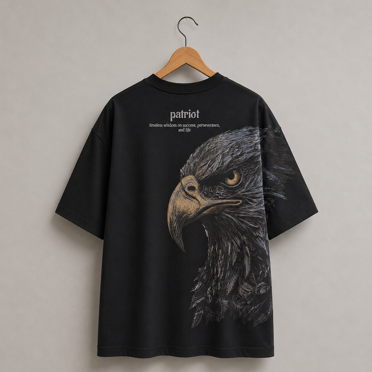 FASHINO WORLD Men's Black Oversized Graphic Printed T-Shirt | Premium Cotton Blend | Half Sleeve | Round Neck