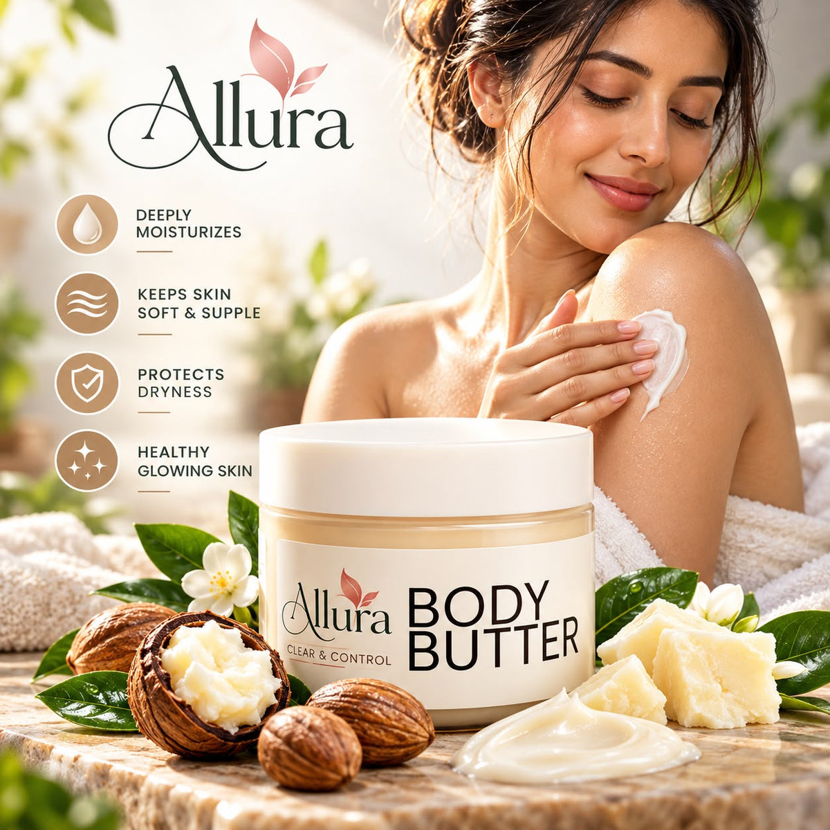 Allura Body Butter – Deep Moisturizing Body Cream for Soft & Smooth Skin | 200 g