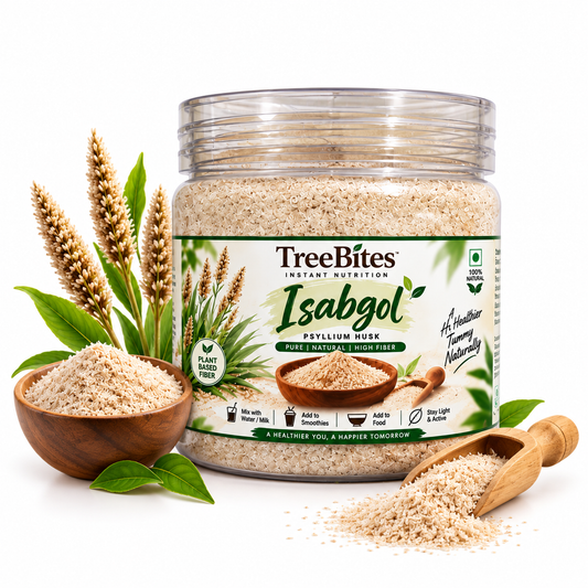 TreeBites Isabgol Psyllium Husk – Pure Natural High Fiber – 100 g
